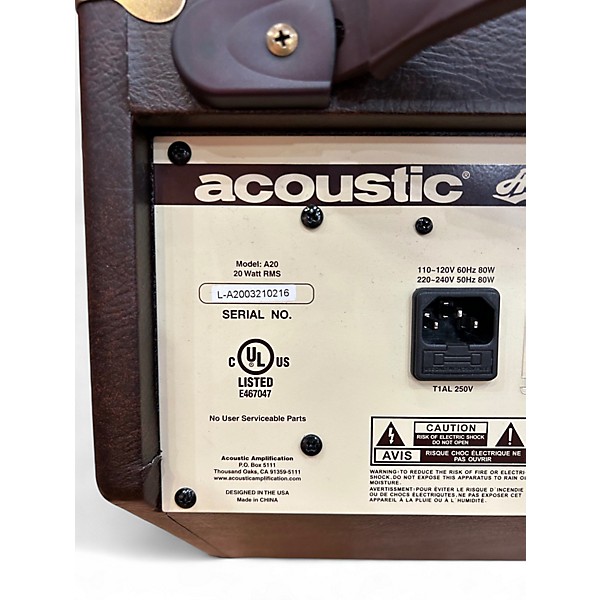 Used Acoustic A20 20W Acoustic Guitar Combo Amp