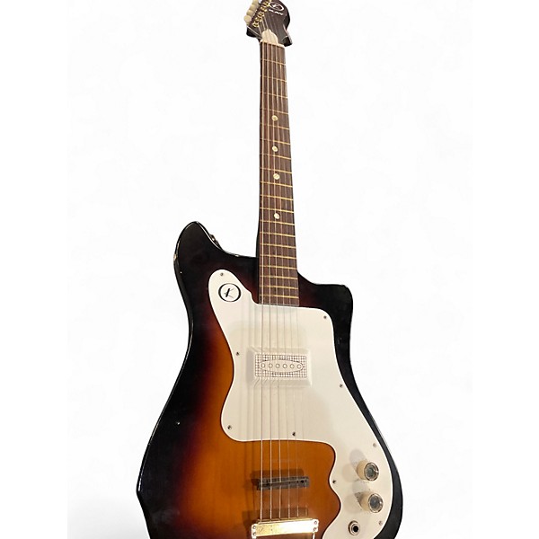 Vintage 1965 Kay K-100 VANGUARD 2 Color Sunburst Solid Body Electric Guitar