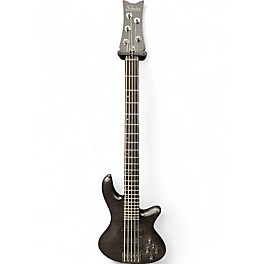 Used Schecter Guitar Research Stilleto Studio 5 Trans Black Electric Bass Guitar