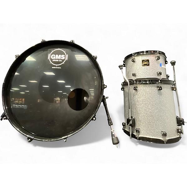 Used GMS 3 Piece SE SERIES Silver Sparkle Drum Kit