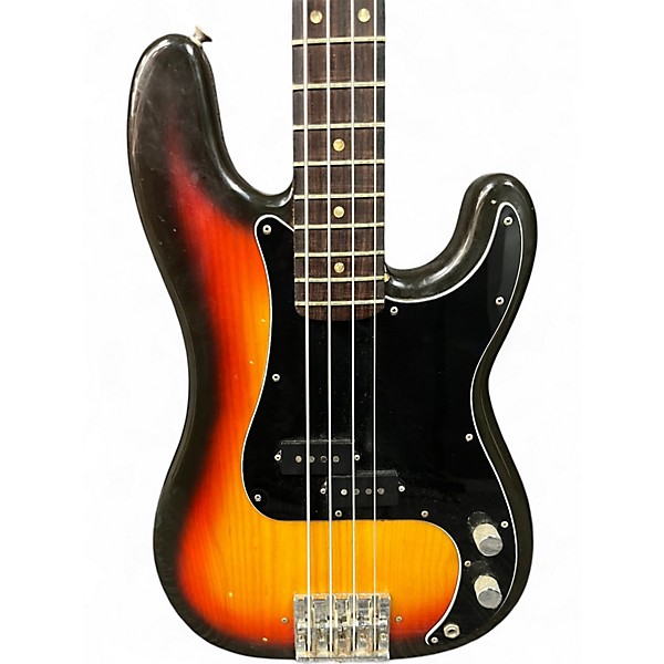 Vintage 1970s Fender PRECISION BASS 3 Color Sunburst Electric Bass Guitar