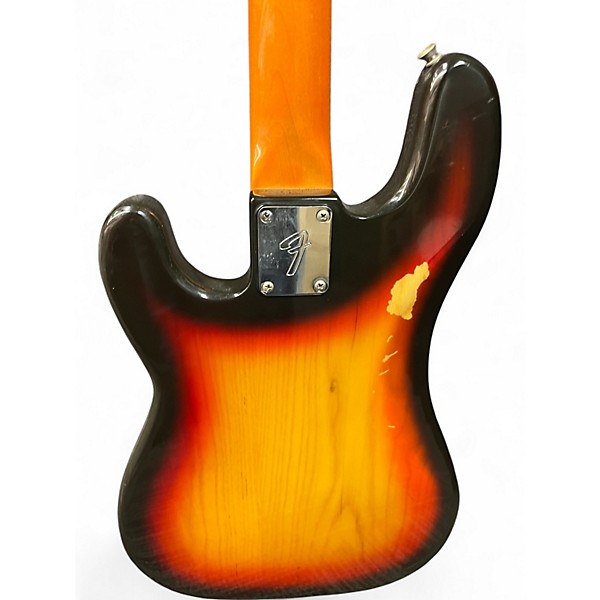 Vintage 1970s Fender PRECISION BASS 3 Color Sunburst Electric Bass Guitar