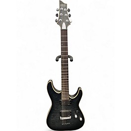 Used Schecter Guitar Research C1 Platinum Trans Black Solid Body Electric Guitar