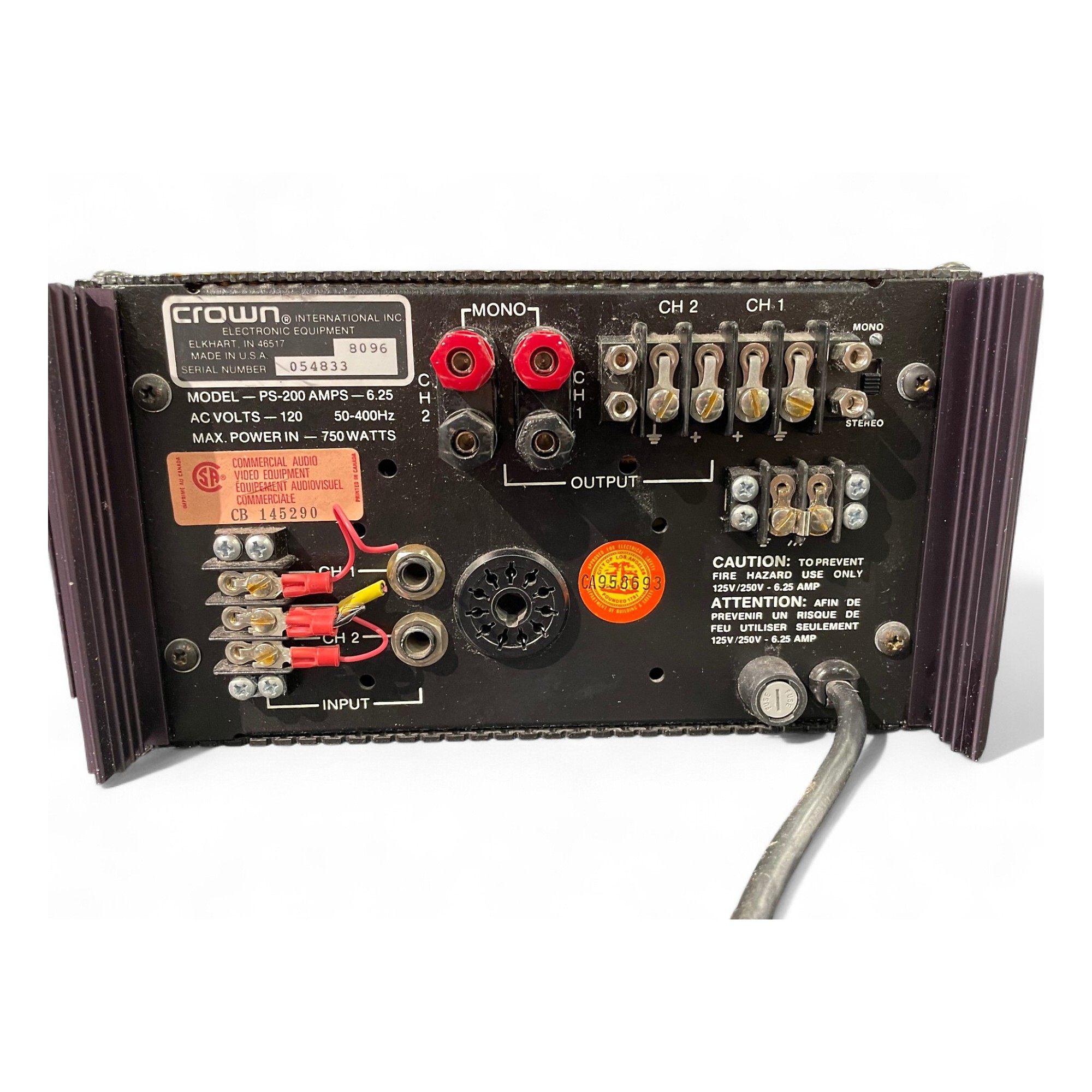 Crown PS-200 アンプ 750W Crown PS-200 2-Channel Power Amplifier CG008XN