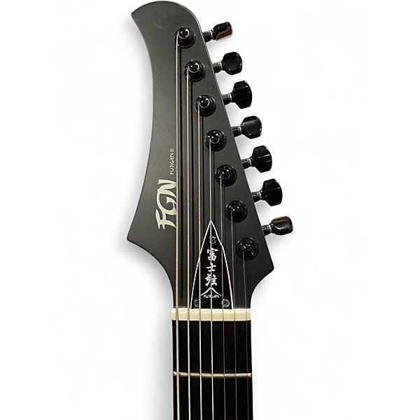 Used Fujigen JMY72ASHE 7-String OPEN PORE BLACK Solid Body Electric Guitar