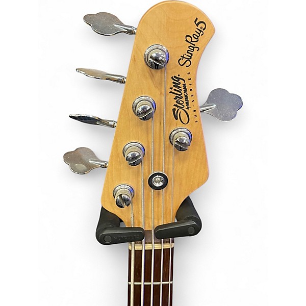 Used Sterling by Music Man STINGRAY 5 Ice Blue Metallic Electric Bass Guitar