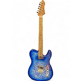 Used Firefly Pure Series JSN Telecaster Blue Paisley Solid Body Electric Guitar