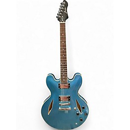 Used Firefly FF338 Pro Metallic Blue Hollow Body Electric Guitar