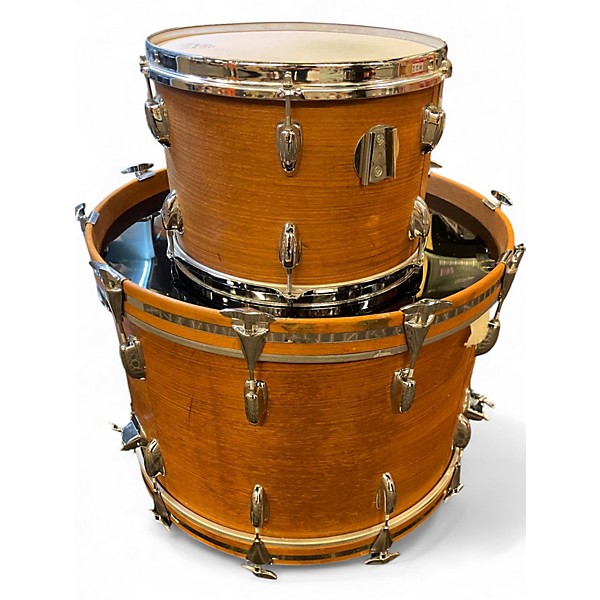 Used 1990s Slingerland 5 Piece 5 Piece Shell Kit Natural Drum Kit