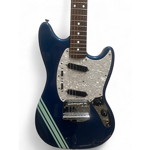 Used Fender Mustang Blue Solid Body Electric Guitar Blue