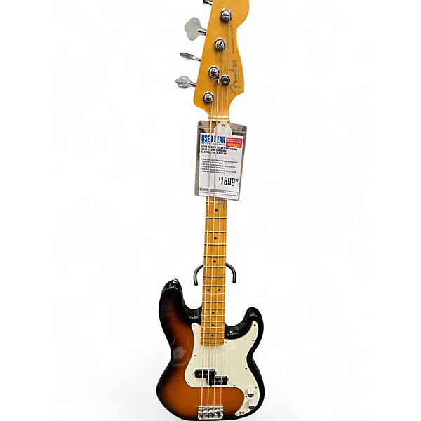 Used Fender Select Precision Bass 2 Tone Sunburst Electric Bass Guitar