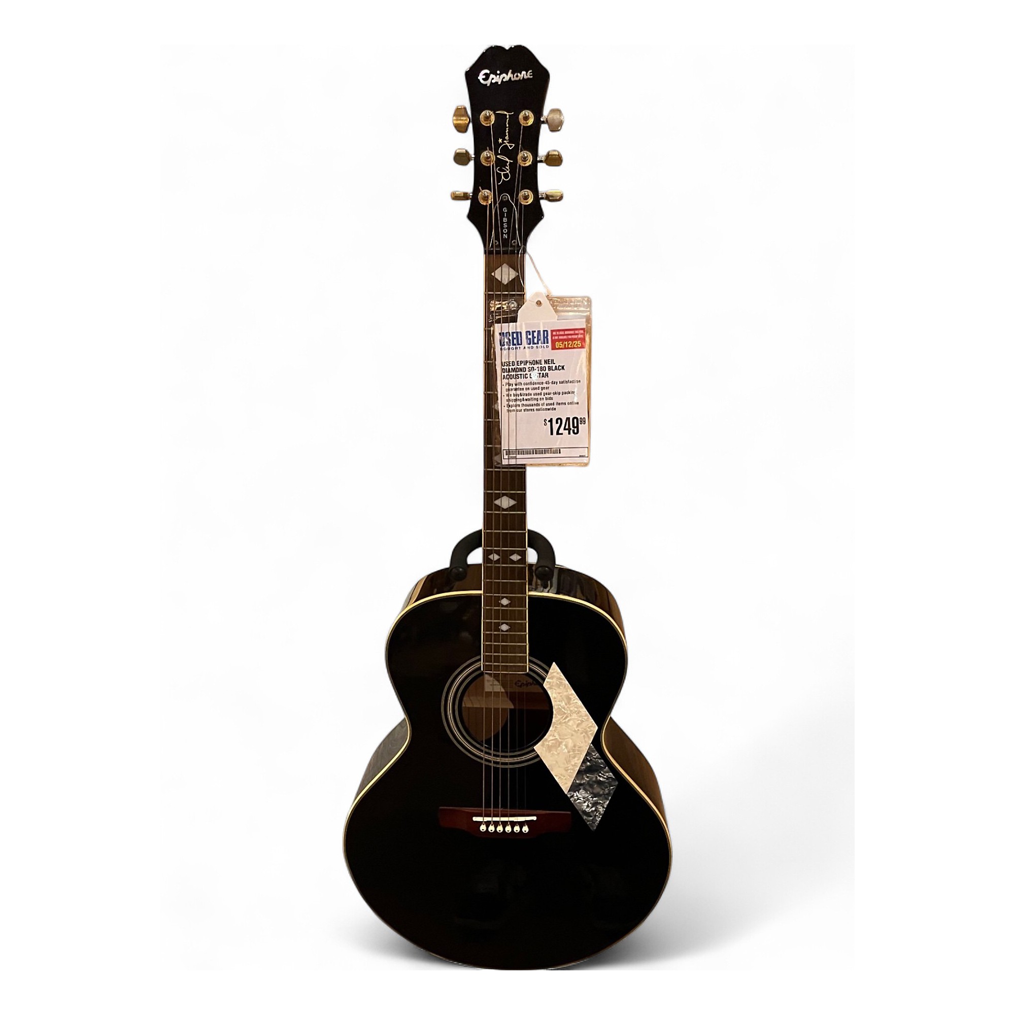 当社の Diamond Neil Epiphone Used SQ-180 Guitar Acoustic Black ギター