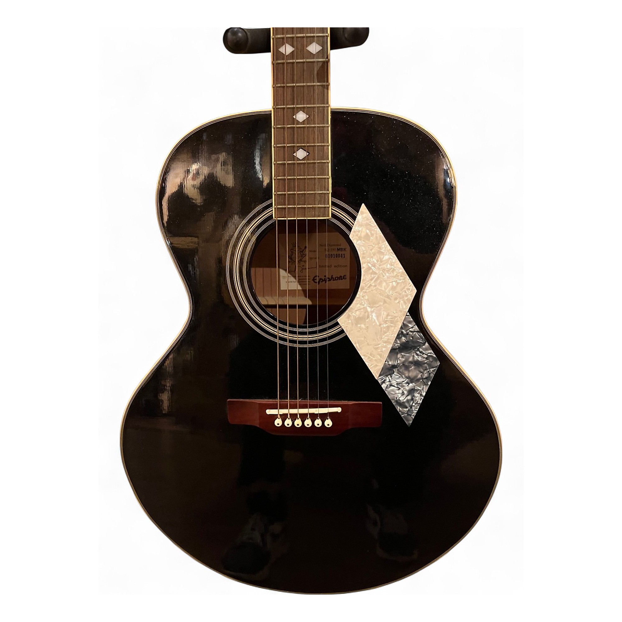 Used Epiphone Neil Diamond SQ-180 Black Acoustic Guitar