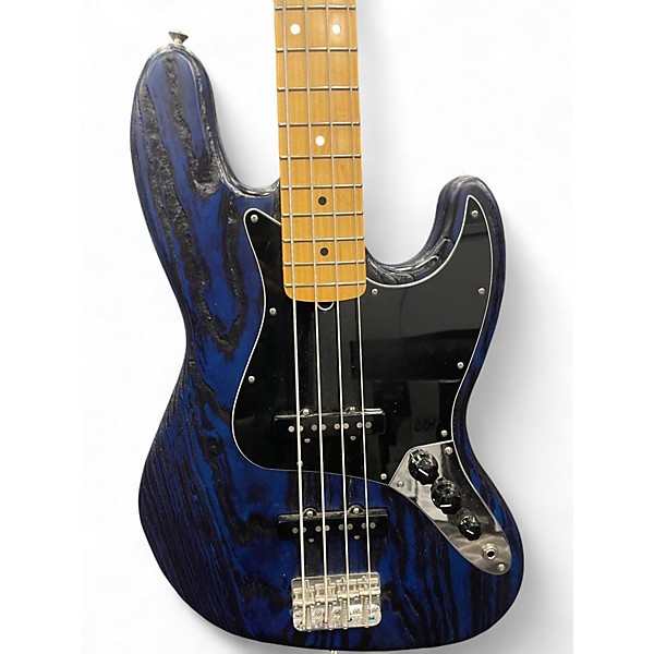 Used 2014 Fender LIMITED EDITION SANDBLAST JAZZ BASS Blue Electric Bass Guitar