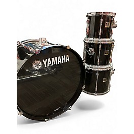 Used Yamaha 4 Piece Stage Custom Black Drum Kit