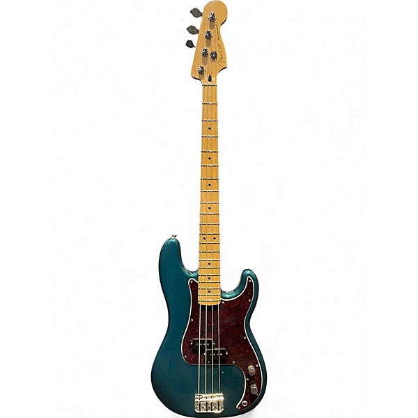 Used 2021 Fender 75th Anniversary Precision Bass TEAL Electric Bass Guitar,Specials : American Fashion Style Bags On Sale