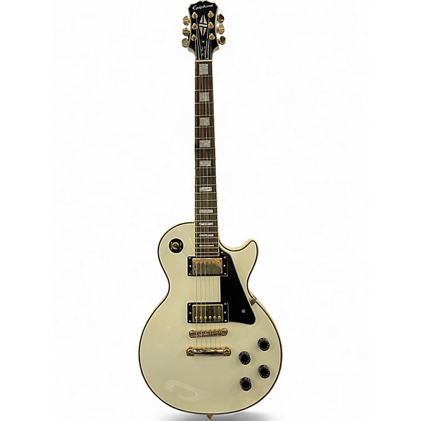 Used Epiphone Les Paul Custom Pro Alpine White Solid Body Electric Guitar
