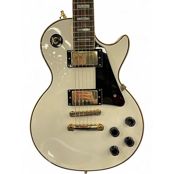 Used Epiphone Les Paul Custom Pro Alpine White Solid Body Electric Guitar