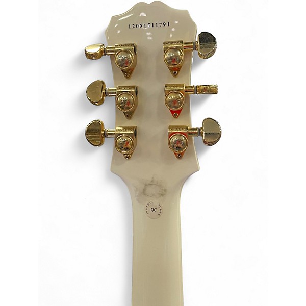Used Epiphone Les Paul Custom Pro Alpine White Solid Body Electric Guitar