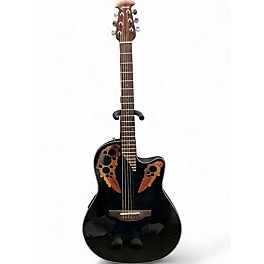 Used Ovation CE44 CELEBRITY BLACK Acoustic Electric Guitar