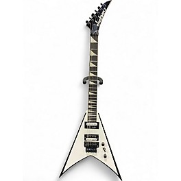 Used Jackson JS32 King V White with Black Bevels Solid Body Electric Guitar