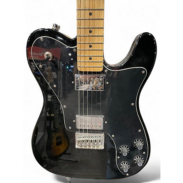 Used Squier Vintage Modified Telecaster Custom Black Solid Body Electric Guitar