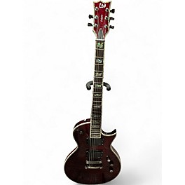 Used Esp Ltd EC 1000 DELUXE Crimson Red Trans Solid Body Electric Guitar