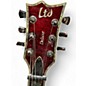 Used Esp Ltd EC 1000 DELUXE Crimson Red Trans Solid Body Electric Guitar