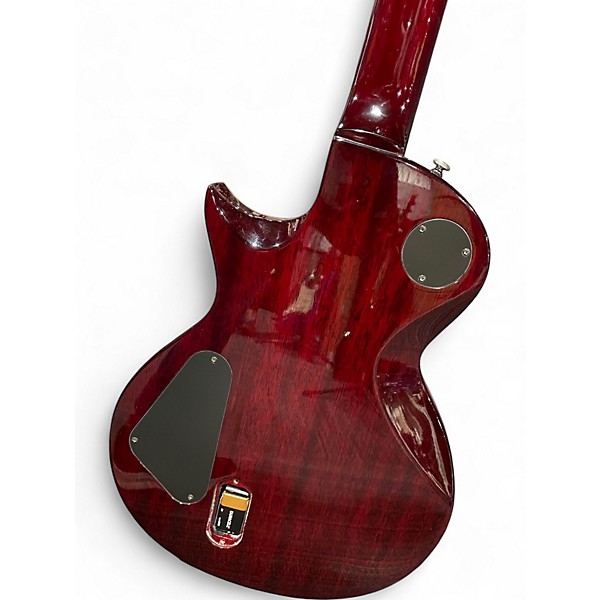 Used Esp Ltd EC 1000 DELUXE Crimson Red Trans Solid Body Electric Guitar