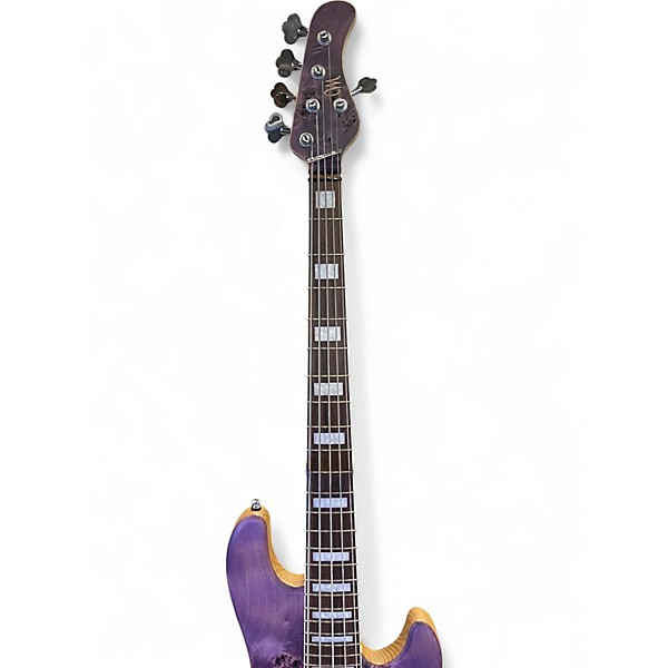 Used 2023 Mayones Federico Malaman 5 Antique Violet Raw Electric Bass Guitar