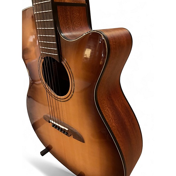 Used Alvarez AF60CE Folk Sunburst Acoustic Electric Guitar