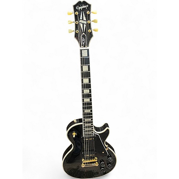 Used Epiphone Les Paul CustomP90 Black Solid Body Electric Guitar