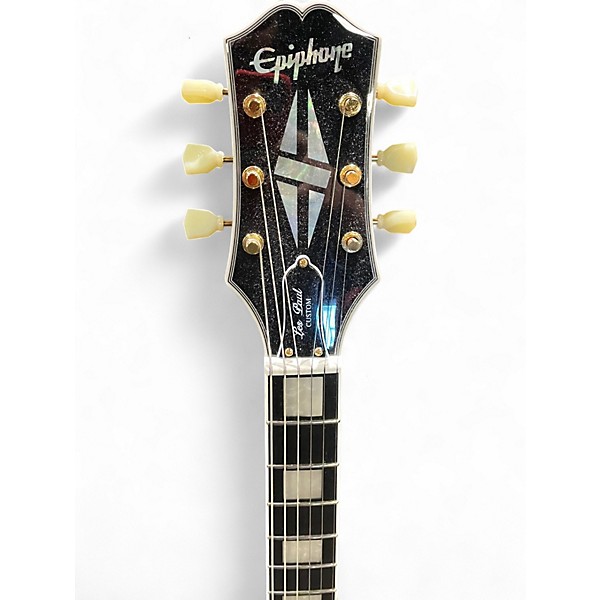 Used Epiphone Les Paul CustomP90 Black Solid Body Electric Guitar