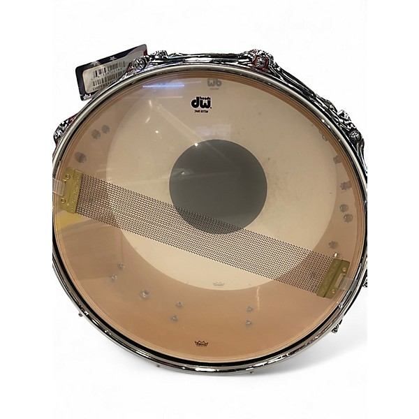 Used DW 6.5X14 Performance Series Snare Pewter Sparkle Drum