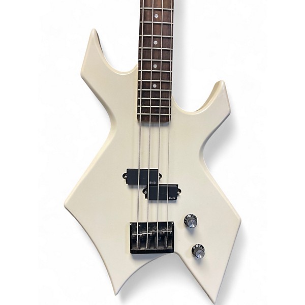 Used Bc Rich WARLOCK Alpine White Electric Bass Guitar