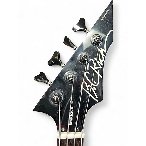 Used Bc Rich WARLOCK Alpine White Electric Bass Guitar
