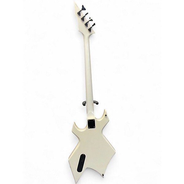 Used Bc Rich WARLOCK Alpine White Electric Bass Guitar