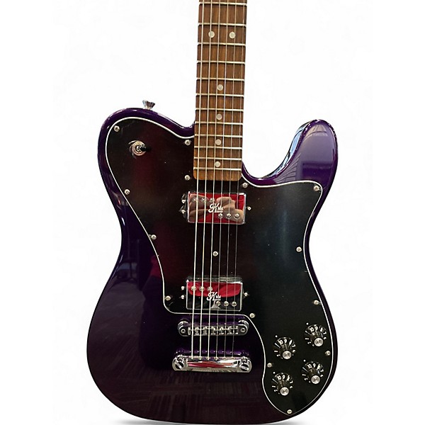 Used Fender DELUXE TELECASTER KING FISH Purple Solid Body Electric Guitar