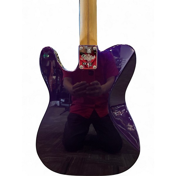 Used Fender DELUXE TELECASTER KING FISH Purple Solid Body Electric Guitar