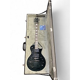 Used ESP LTD EC1000 PIEZO SEE THRU BLACK Solid Body Electric Guitar