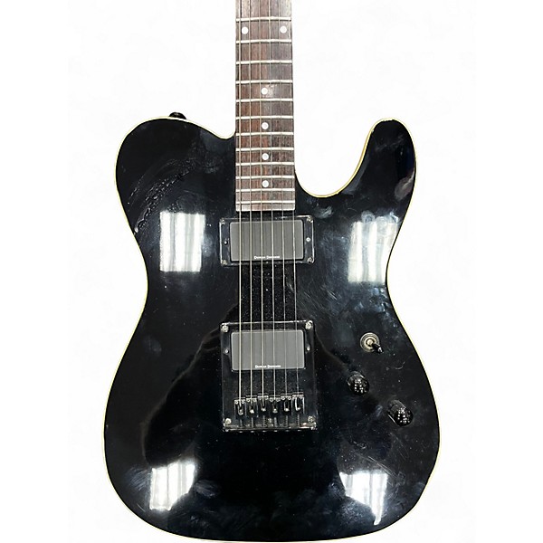 Used Schecter Guitar Research Diamond Series PT Black Solid Body Electric Guitar