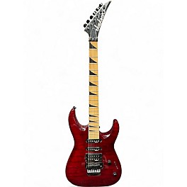 Used Jackson JS34Q Dinky TRANSPARENT RED Solid Body Electric Guitar