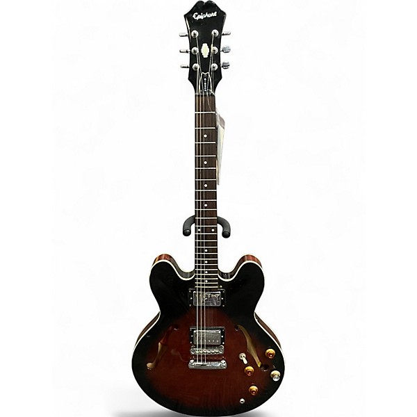 Used Epiphone Dot Brown Sunburst Hollow Body Electric Guitar