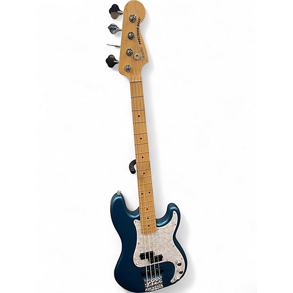 Used Fender American Performer Precision Bass Blue Electric Bass Guitar
