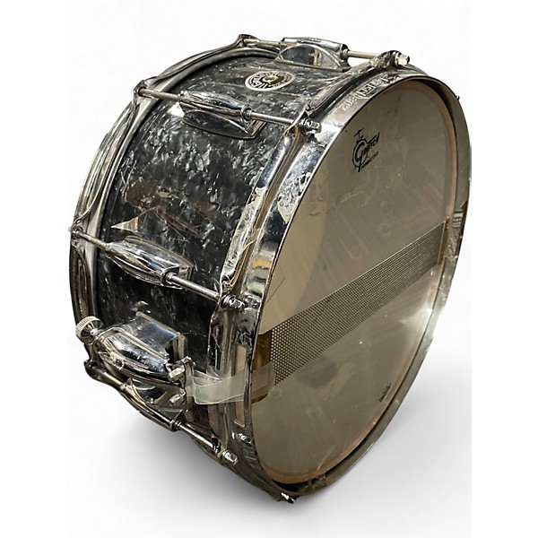 Used Gretsch Drums 14X6.5 BROADKASTER BLACK DIAMOND PEARL Drum