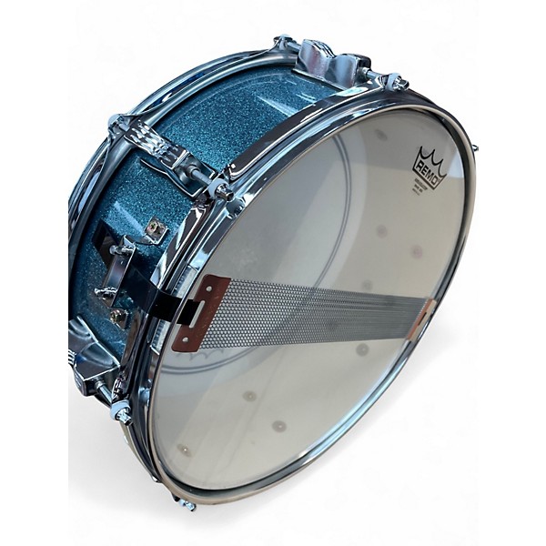 Used Ludwig 14X5 Breakbeats By Questlove Snare BLUE SPARKLE Drum
