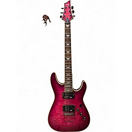 Used Schecter Guitar Research Omen Extreme 6 Pink Solid Body Electric Guitar