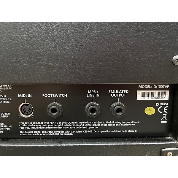 Used Blackstar ID:100H 100W Programmable Solid State Guitar Amp Head
