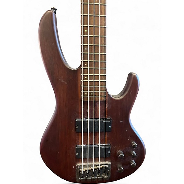 Used ESP LTD D5 5 String Natural Satin Electric Bass Guitar