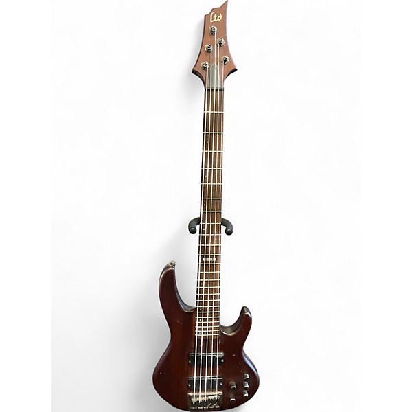 Used ESP LTD D5 5 String Natural Satin Electric Bass Guitar